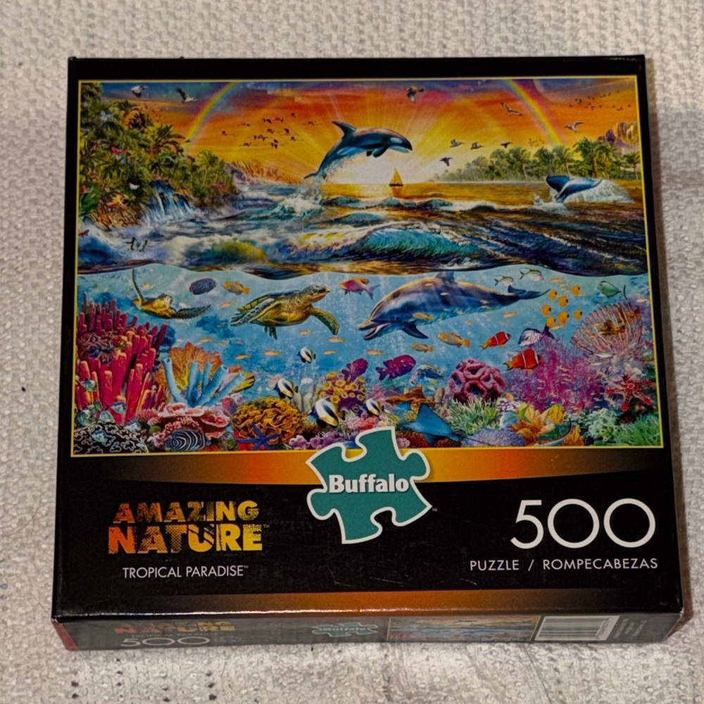 Buffalo David Bitton Tropical Paradise Vibrant Ocean Scene Puzzle 500 Piece NEW